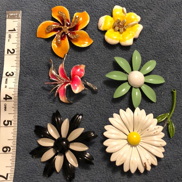 Jewelry - Set of six vintage pins (YJP11)